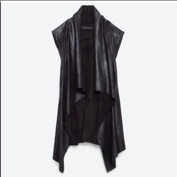 NWOT Zara Faux Suede Vest - Picture 6 of 6